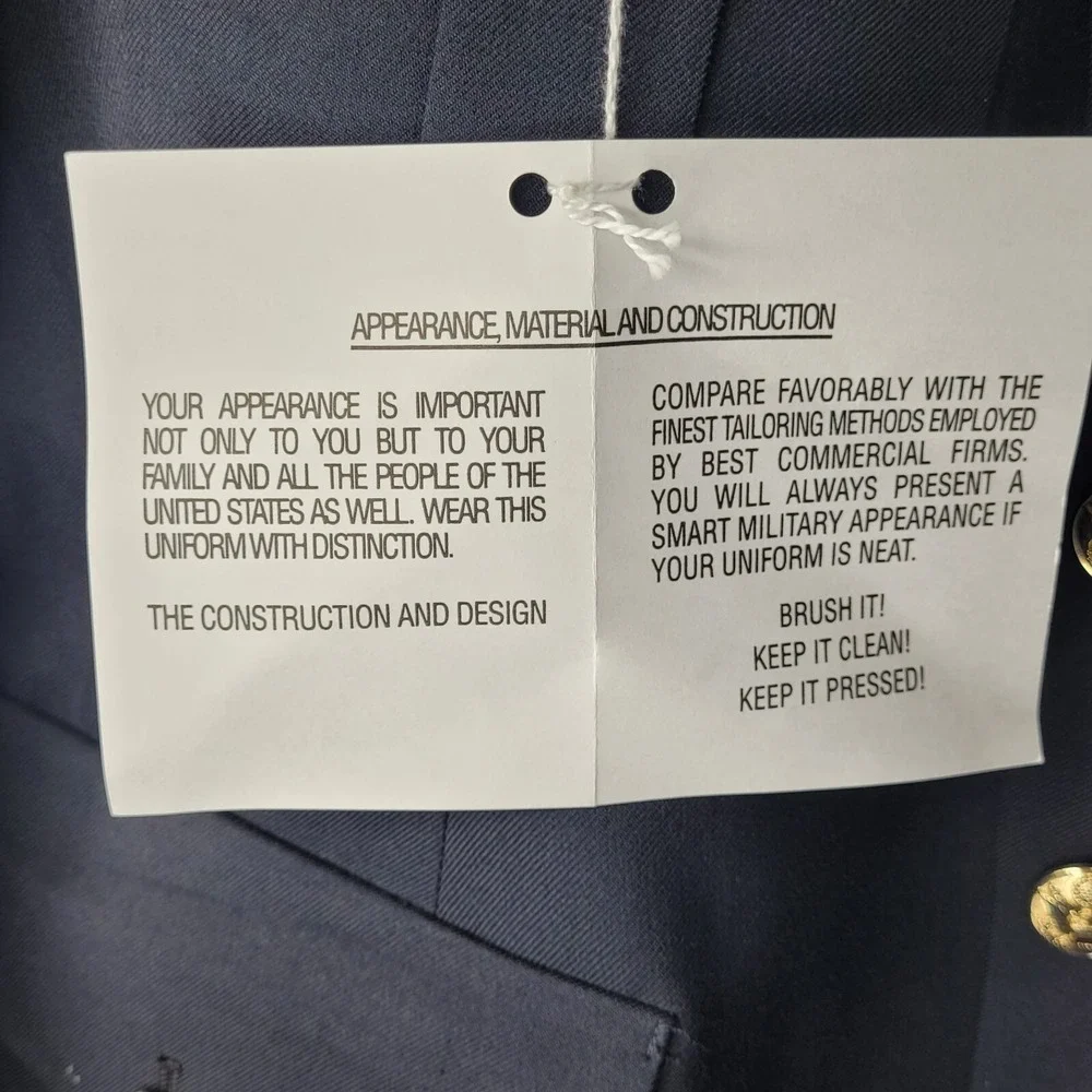 U.S. ARMY ASU MENS POLY/WOOL BLUE SHADE 450 DRESS JACKET SIZE 40RC DeRossi & Son